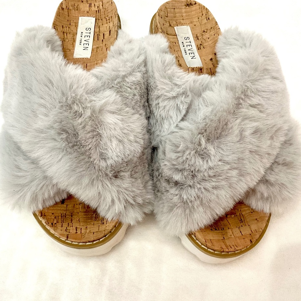 STEVEN by Steve Madden Gray Women's Cozie Slide Sandal Size 7M - Picture 11 of 13